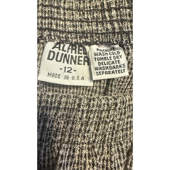 Alfred Dunner 3Pc Petite 12 USA Blazer Skirt Pants Textured 2-Tone Classic VTG - Picture 13 of 16